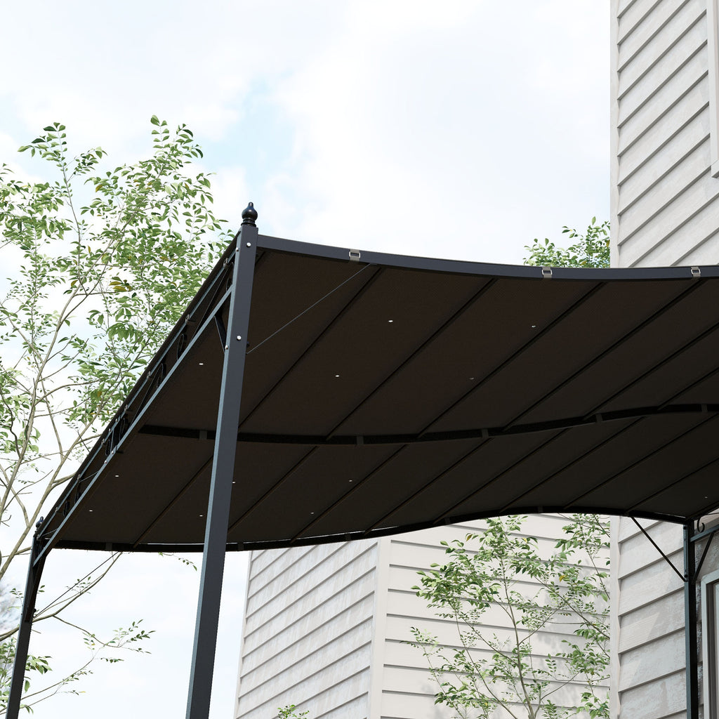 Replacement Cover for Garden Pergola 3x3 m with 16 Drainage Holes, 297x297 cm, Gray