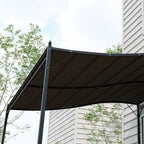 Replacement Cover for Garden Pergola 3x3 m with 16 Drainage Holes, 297x297 cm, Gray