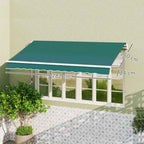 Outsunny Replacement Awning Cover for 3x2.5m Retractable Sun Shade Sail in Anti-UV 50+ Polyester, Green