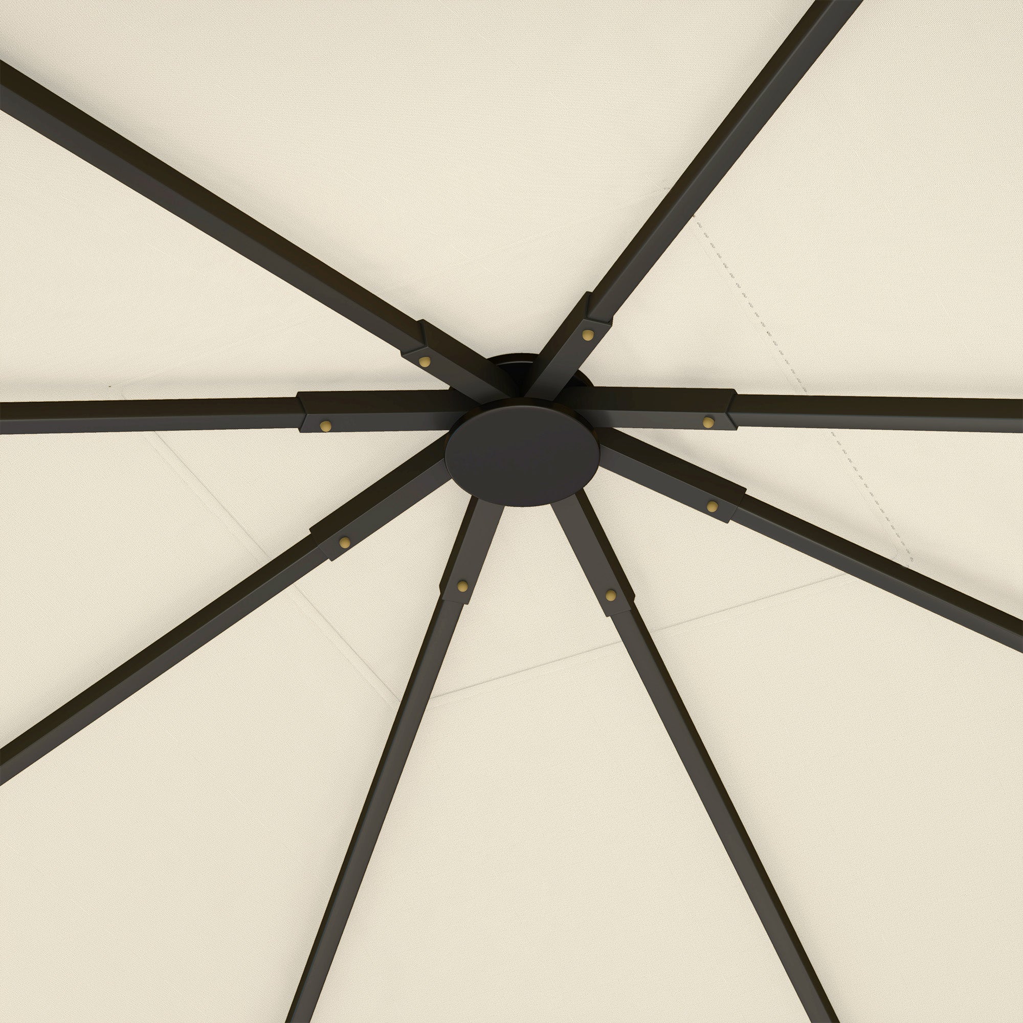 3x3m Garden Gazebo Cover with 8 Drainage Holes, 600D Oxford Fabric, Cream White ( COVER ONLY)