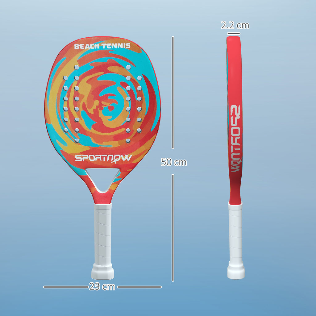 SPORTNOW Carbon Fiber Padel Racket with Non-Slip Grip and Carrying Bag, Yellow