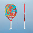 SPORTNOW Carbon Fiber Padel Racket with Non-Slip Grip and Carrying Bag, Yellow