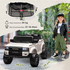 AIYAPLAY TOYOTA Land Cruiser 12V Electric Ride-On Toy Car with Remote Control, Ages 3-6, White