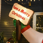 242cm Giant Inflatable Snowman with LED Lights, Waterproof Outdoor Christmas Decoration