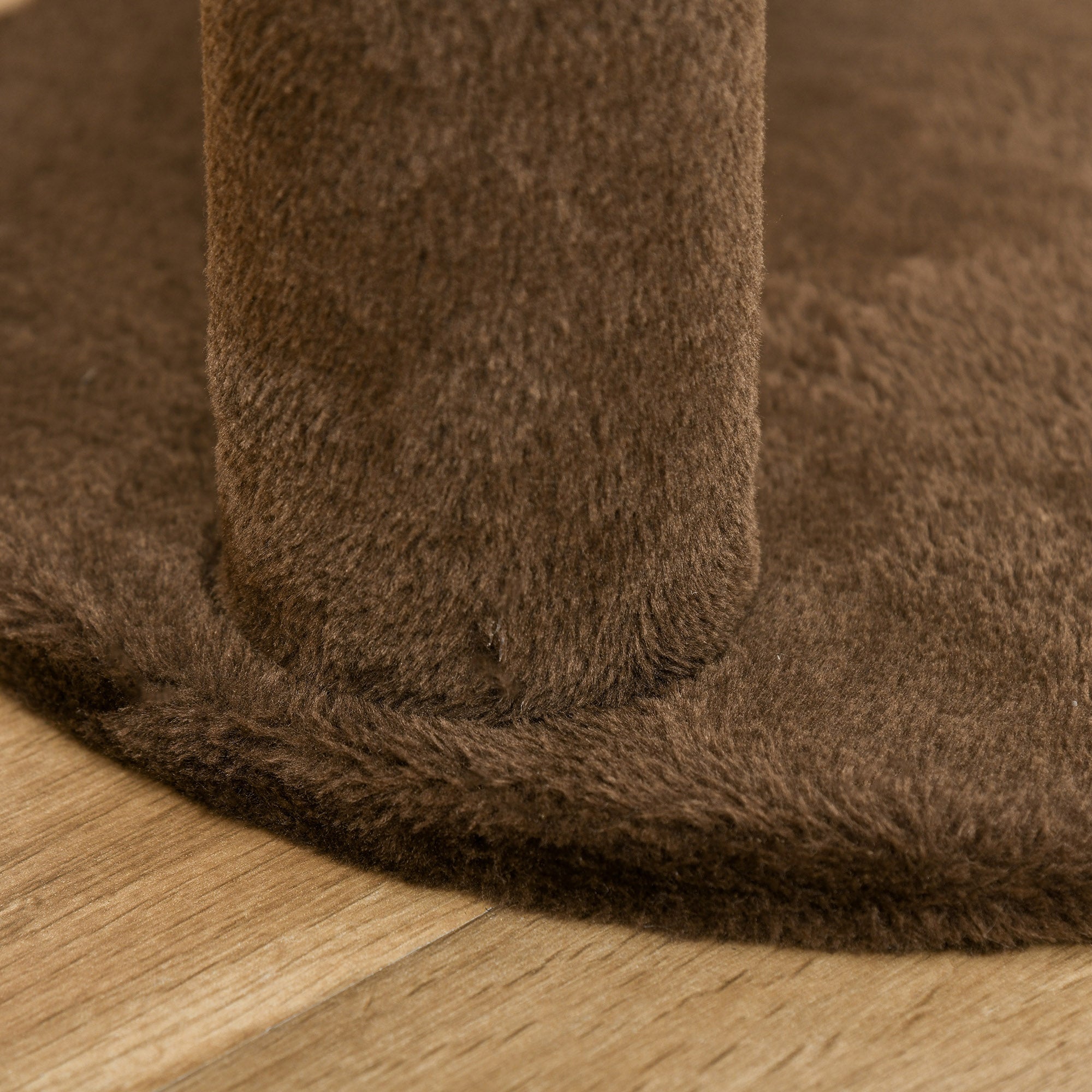 3-Tier Cat Scratching Tree with Plush Bed and Sisal Poles, Ø40x65 cm, Brown