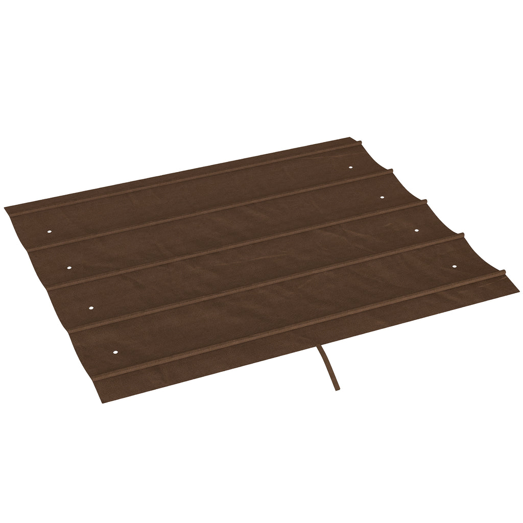 Outsunny Coffee White Polyester UV-Resistant Outdoor Pergola Cover with 8 Drainage Holes, 286x245 cm