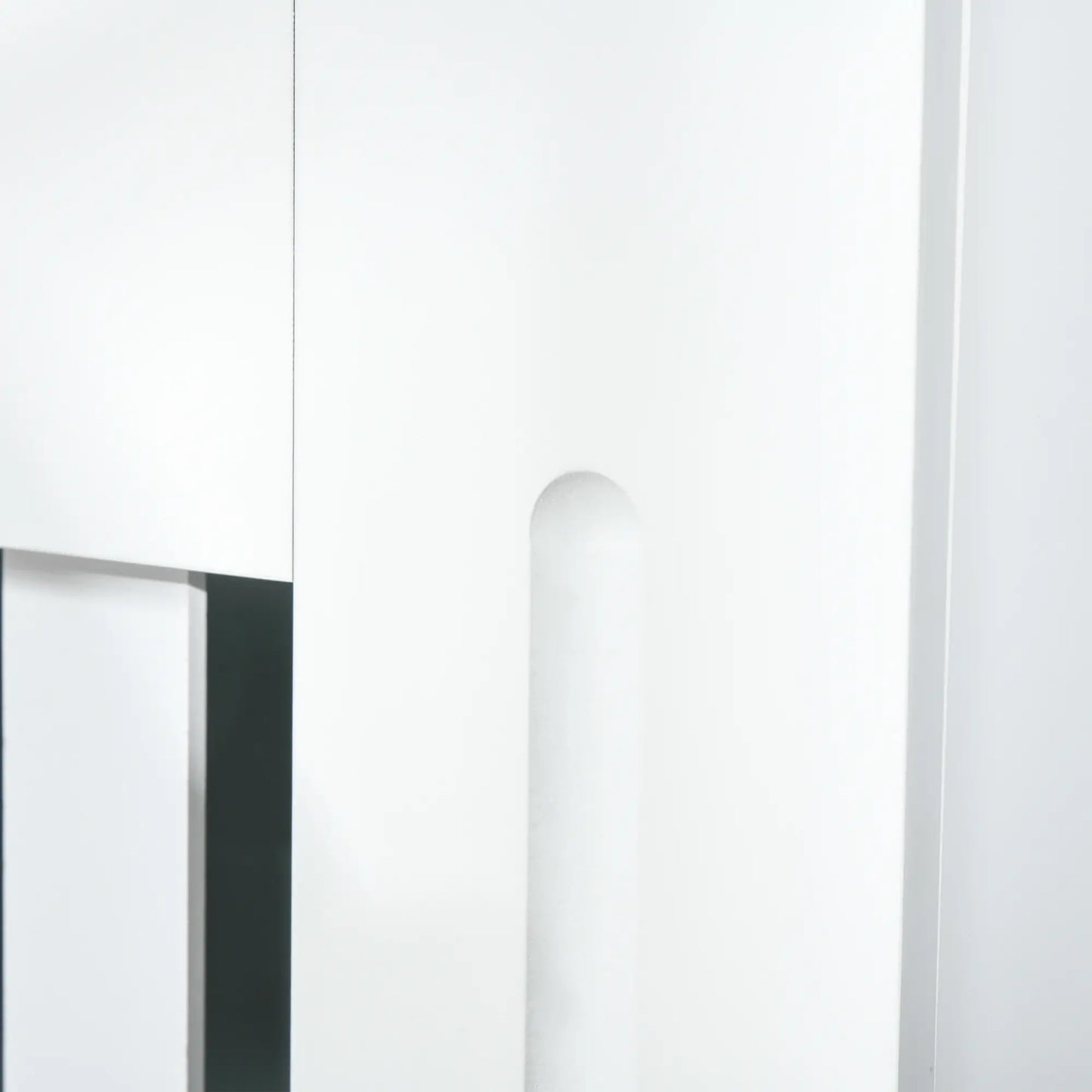 White Wooden Radiator Cover for Radiators and Heaters, with Vertical Slats and Support Surface, 78x19x81cm