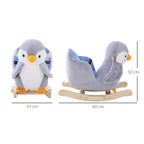 Plush Penguin Rocking Horse with 32 Music and Safety Belt, Age 18 Months