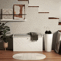 Space-Saving Shoe Cabinet Bench with Cushion and Folding Drawer for 8 Pairs of Shoes, White