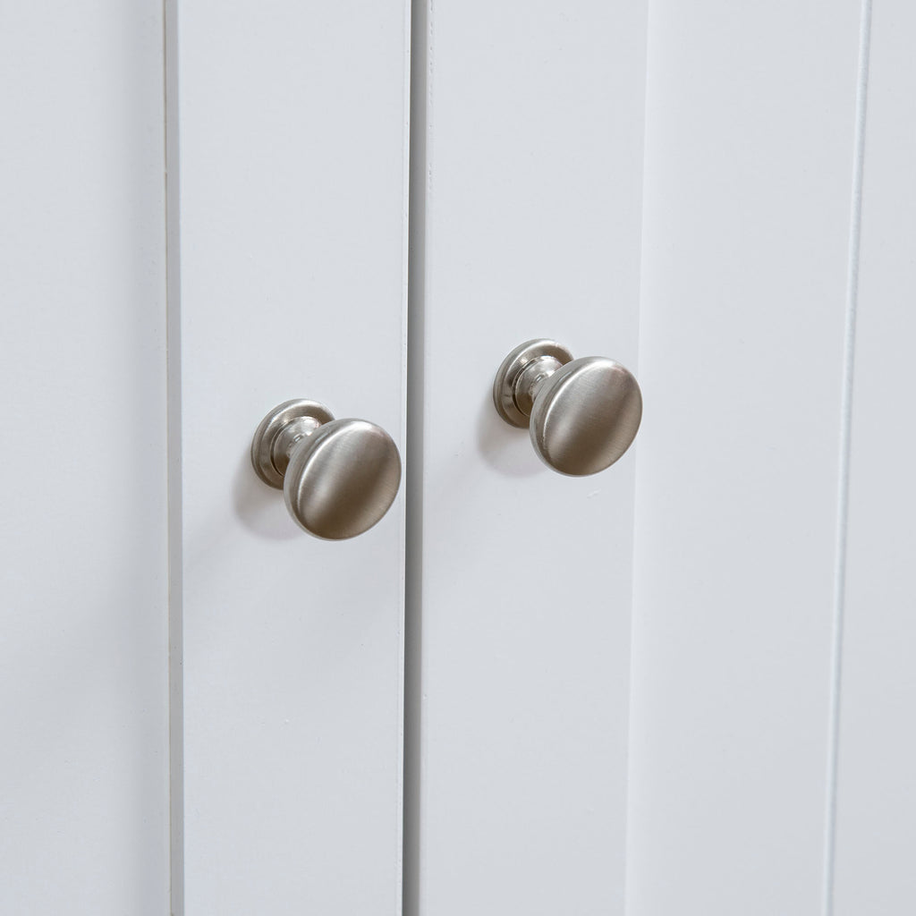 Cabinet Cat Litter Box with 2 Doors and Adjustable Internal Divider, 86x48x52 cm, White