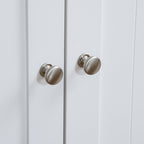 Cabinet Cat Litter Box with 2 Doors and Adjustable Internal Divider, 86x48x52 cm, White