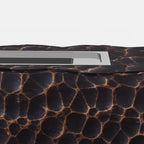 Tabletop Bioethanol Fireplace with 1.15L Burner and Glass Panel, 33x16x18cm, Black