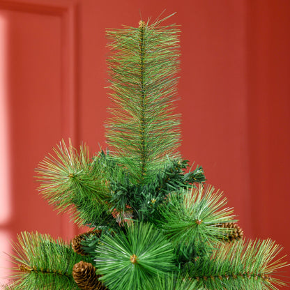 Fireproof Indoor Decorated Christmas Tree with 782 Branches and Metal Base, Φ116x180 cm, Green