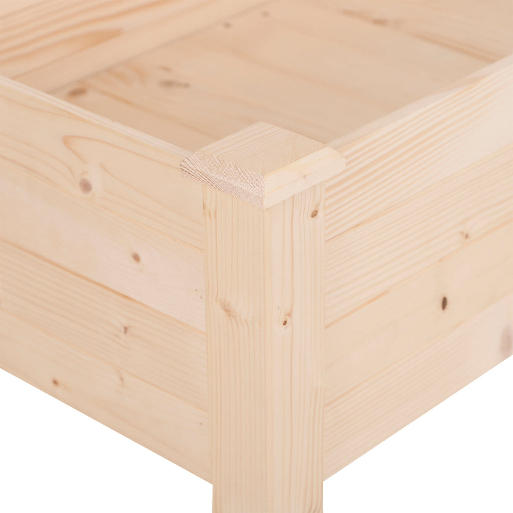 Outsunny Raised Vegetable Garden Bed, Hanging Urban Vegetable Garden Planter Table with Fabric Cover for Garden, 122.5x56.5x76cm, Wood