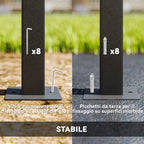 Extendable Garden Gazebo with Wheels and UPF30+ Polyester Cover, 3x3 m/3x5.6 m, Grey