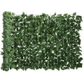 Outsunny Rollable and Waterproof Artificial Hedge, in Silk and PE, 300x100 cm, Dark Green