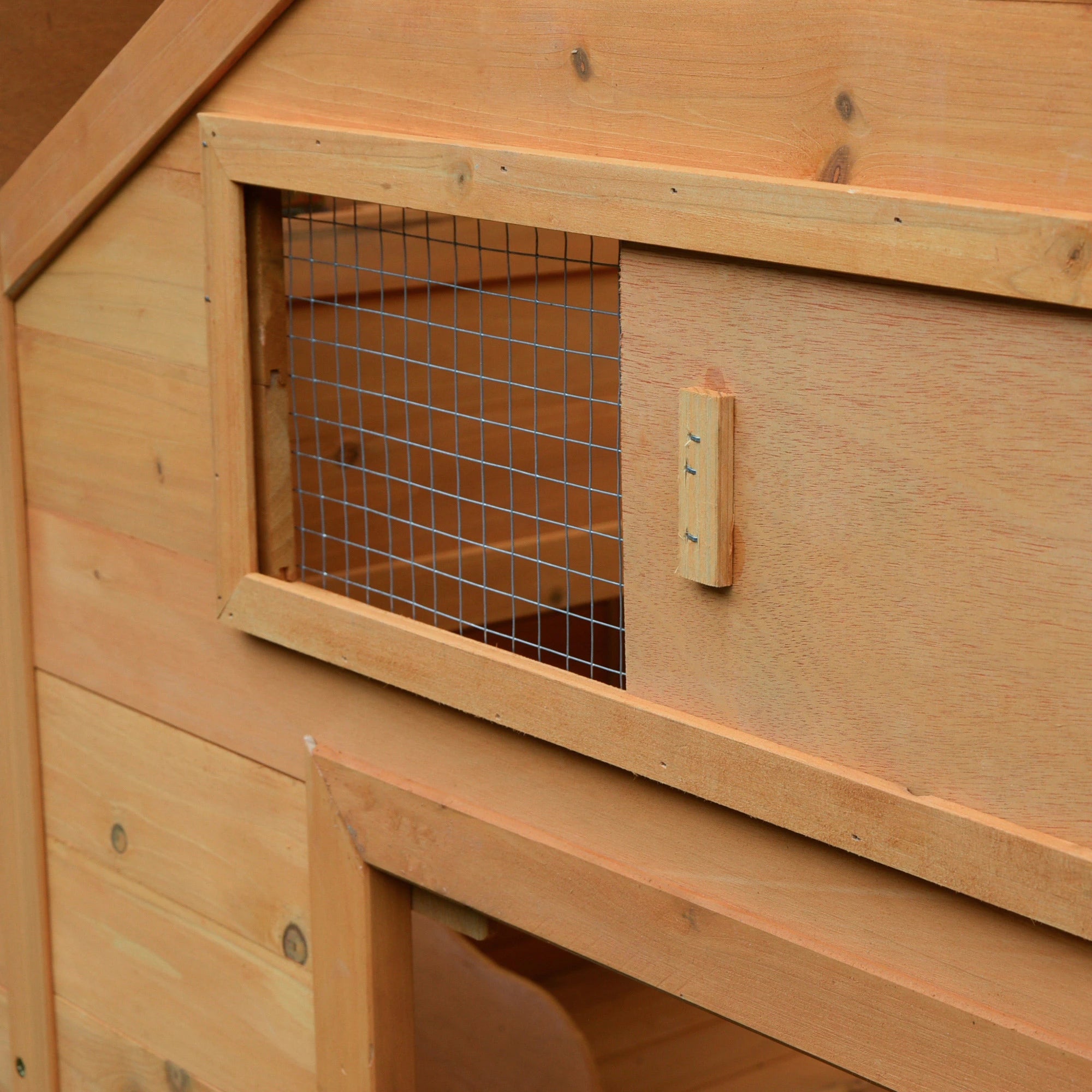 Chicken Coop Laying Cage for Garden Chickens with 2 Drawers, Nest and Waterproof Outdoor Roof in Wood, 150x100x96.5 cm - Borge' Group Limited