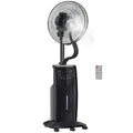 Misting Fan with 5m Remote Control, 12h Timer and 70° Oscillation, 3 Speeds, 3 Functions and Mosquito Repellent, 3.1L Tank, 90W, Ф44.5x135cm Black