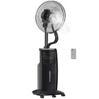 Misting Fan with 5m Remote Control, 12h Timer and 70° Oscillation, 3 Speeds, 3 Functions and Mosquito Repellent, 3.1L Tank, 90W, Ф44.5x135cm Black