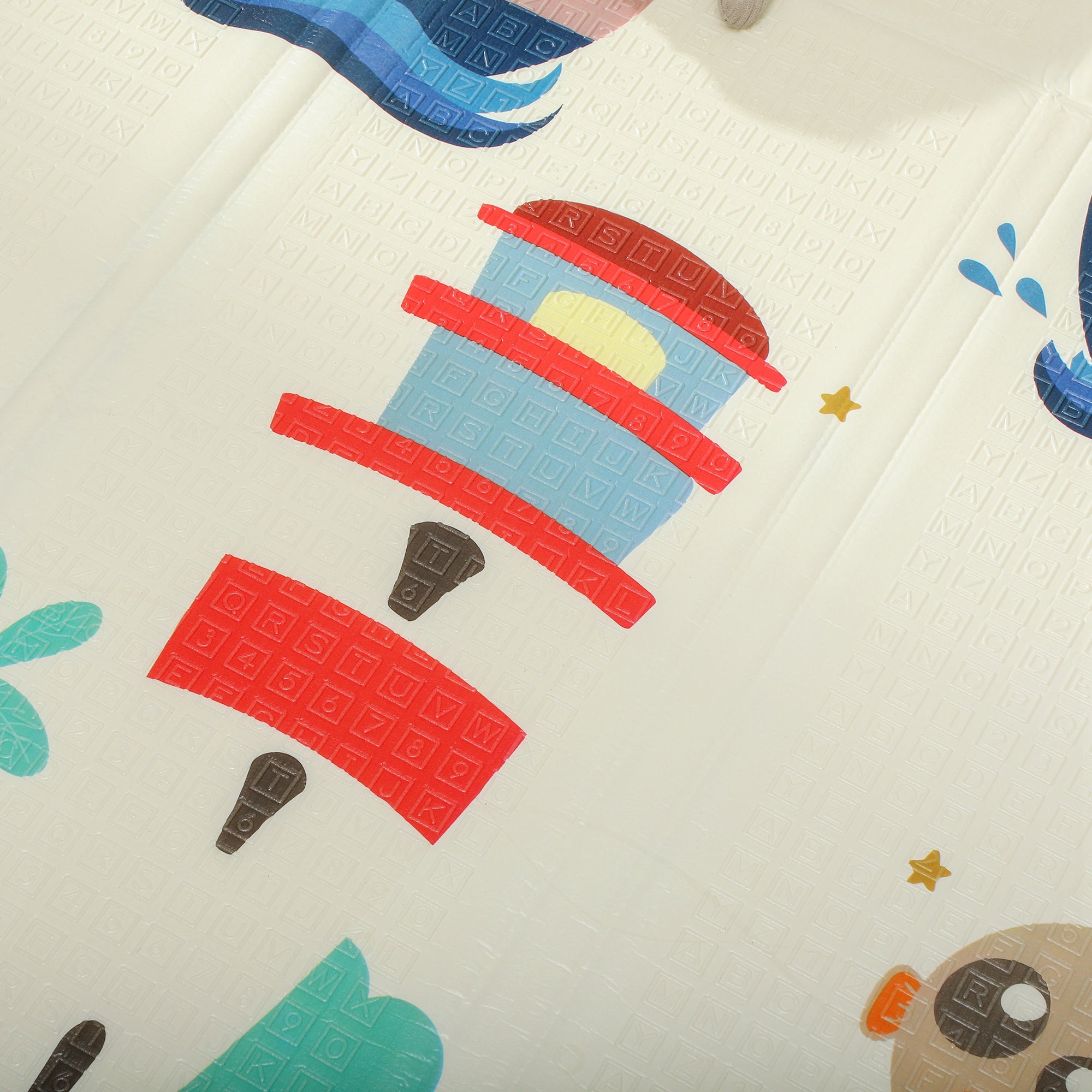 Animal-Themed Children's Rug for 0-6 Years Old with Waterproof Surface in Multi-Color XPE, 196x176x1.5 cm