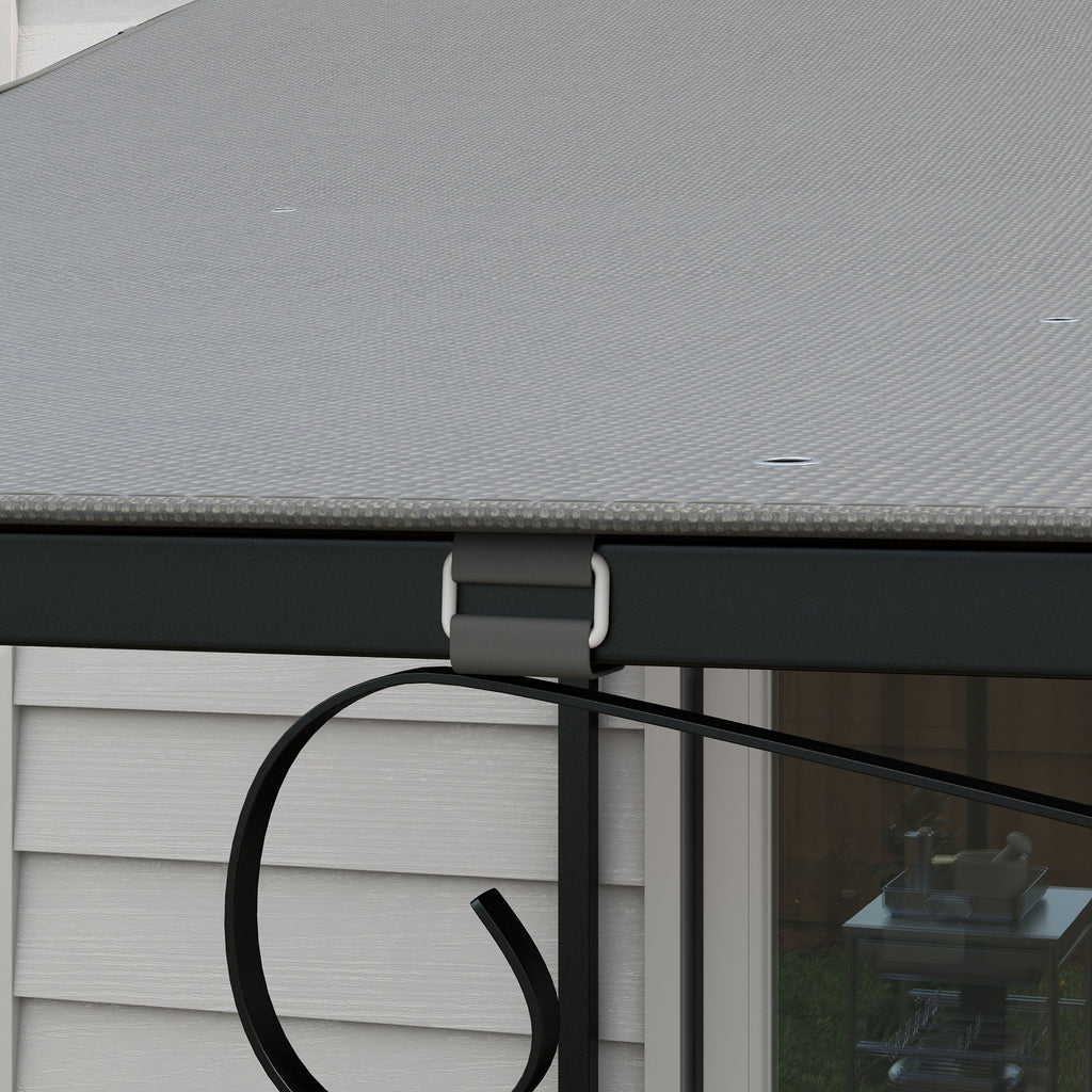 Replacement Cover for Garden Pergola 3x3 m with 16 Drainage Holes, 297x297 cm, Gray