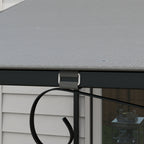 Replacement Cover for Garden Pergola 3x3 m with 16 Drainage Holes, 297x297 cm, Gray
