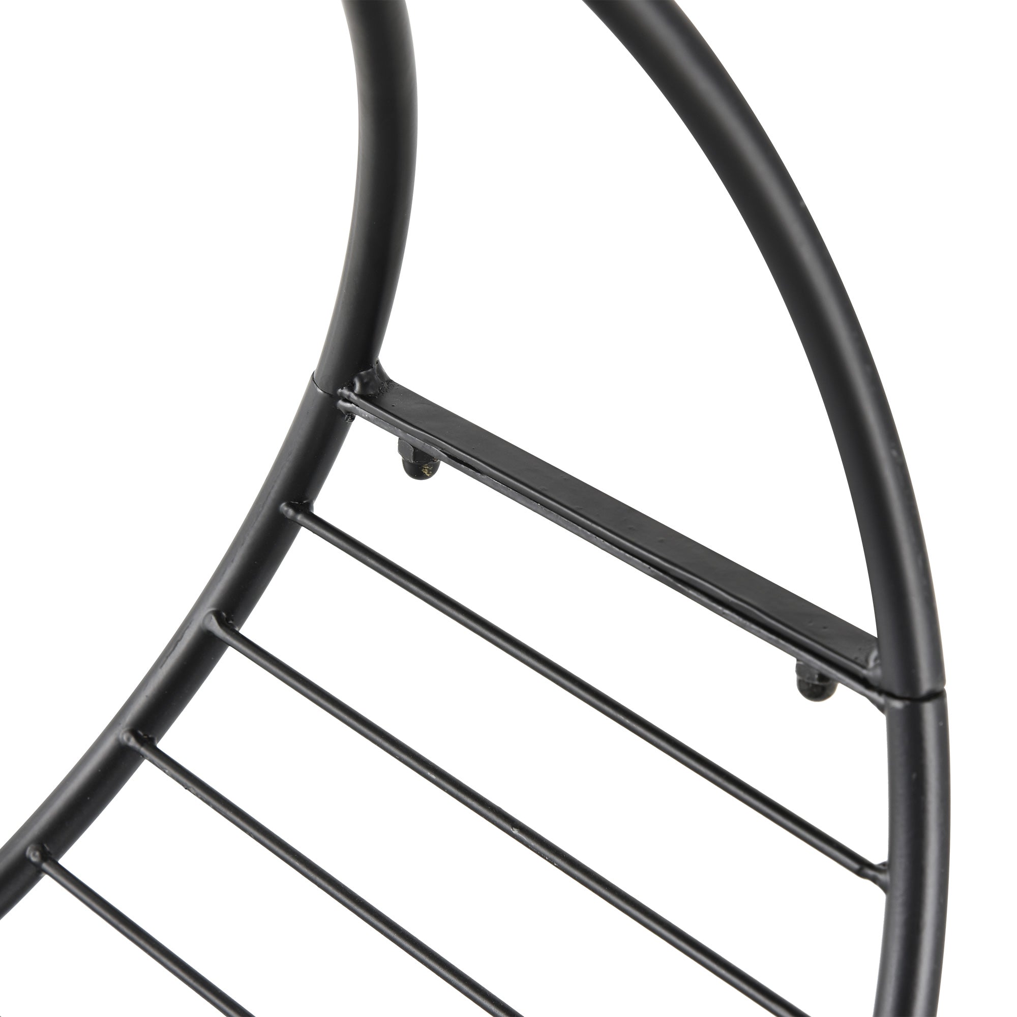 Indoor/Outdoor Metal Fireplace Log Holder, Basket-Shaped Indoor Log Holder, 45x29.5x47cm, Black