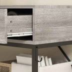 HOMCOM Entrance Console Table with 2 Drawers, 2 Shelves and Side Hook, in Wood and Metal, 100x35x92 cm, Black and Wood