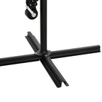 Garden Umbrella 3x3 m with Mosquito Net, Crank Opening and Cross Base, Dark Grey