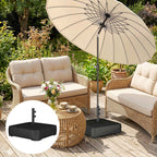 Outsunny Sand Fillable Umbrella Base 80kg/Wet Sand 90kg, for Ø48mm Poles, Black