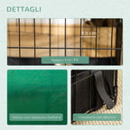 Rabbit and Guinea Pig Cage in Metal and Oxford Fabric 90x75x75cm
