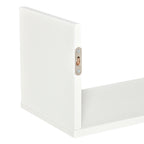 Set of 3 Wooden Wall Shelves, 80x18x18 cm, White