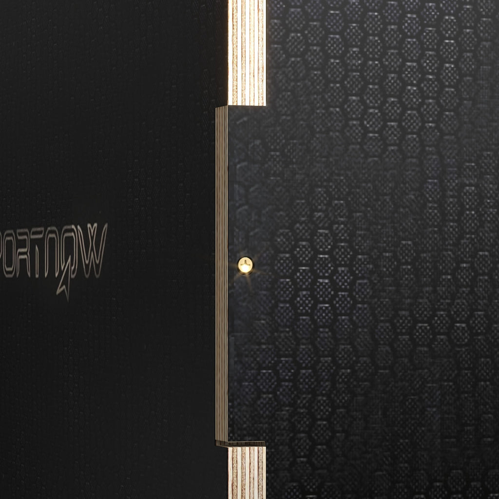 3-Height Plyometric Jump Box in Non-Slip Wood, 76-61-51cm, Black