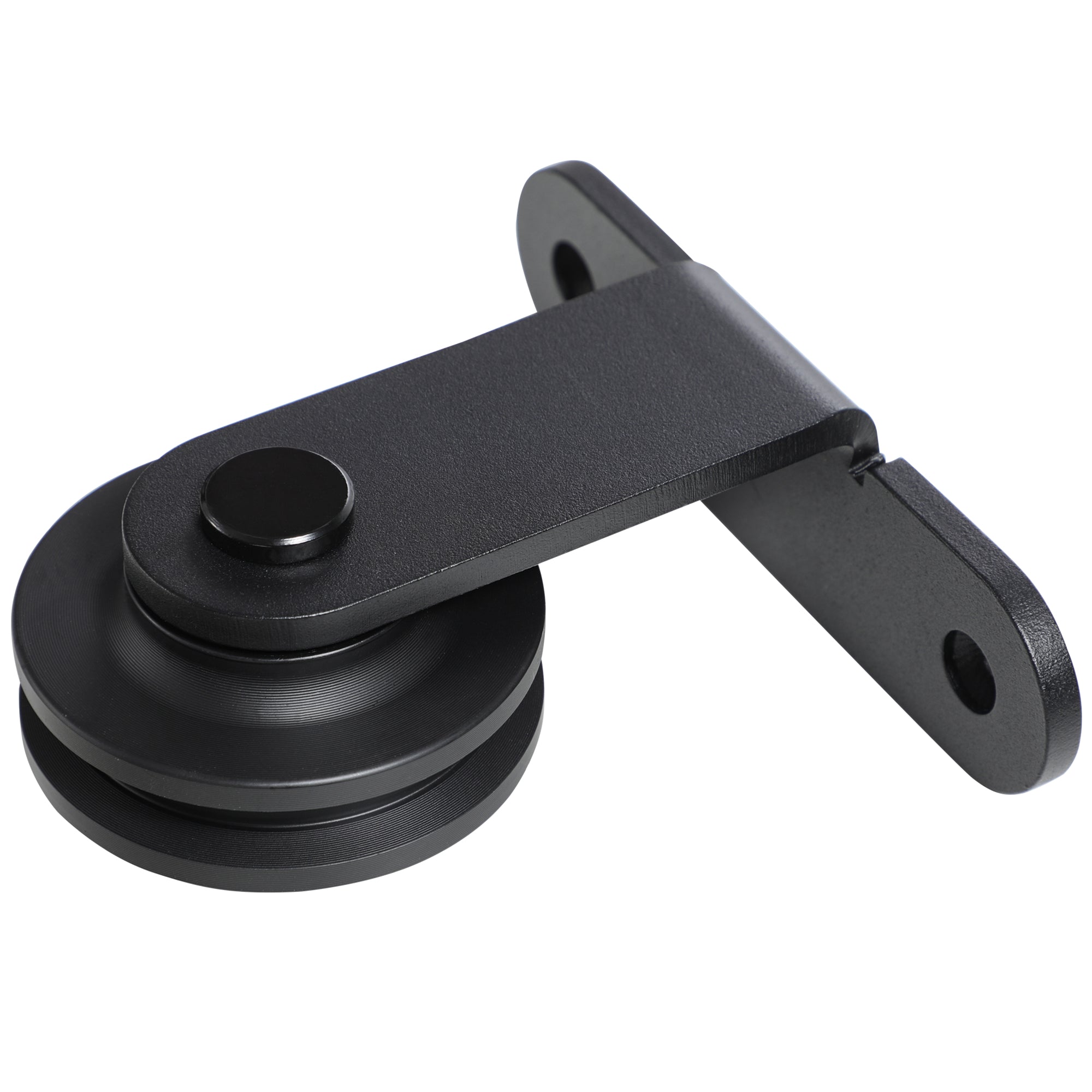 Steel Sliding Door Kit with Tracks, Stoppers and Guides, 200x40x0.6 cm, Black