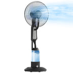 3-Speed Misting Fan, 75° Oscillation, Adjustable Misting, Black