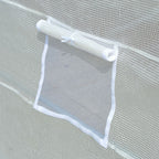 Outsunny 6x3x2m Tunnel Greenhouse, Metal Frame and PE Cover, White