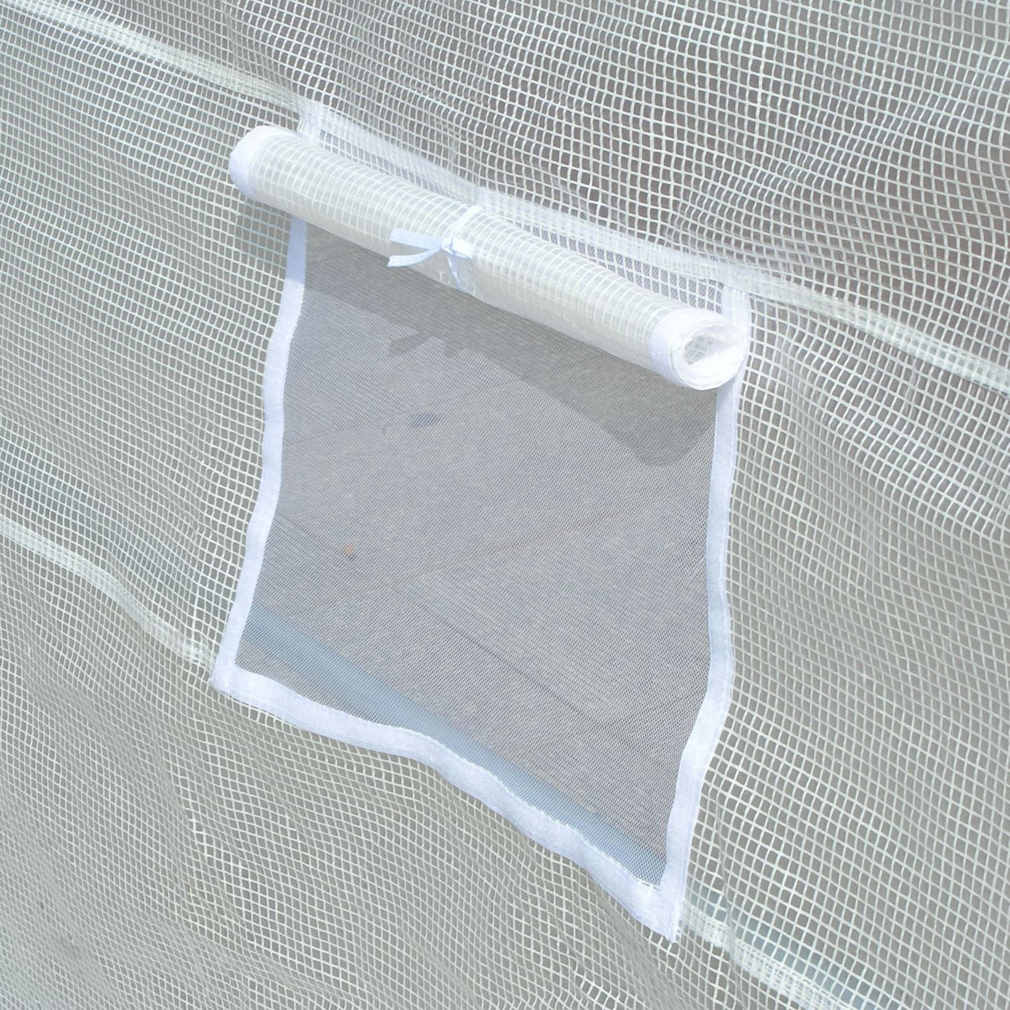 Outsunny 6x3x2m Tunnel Greenhouse, Metal Frame and PE Cover, White