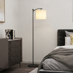 Dimmable LED Floor Lamp with Remote Control, 11 Temperatures and 11 Brightness, 60 Minute Timer, Black