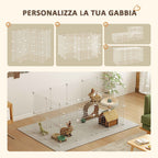 PawHut 36-Panel Modular Metal Pet Playpen with Door for Small Pets, White