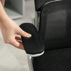 Adjustable and Reclining Office Chair with Removable Headrest, Mesh Fabric, 60x59x114-122 cm, Black