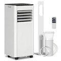 HOMCOM Portable Air Conditioner 7000 BTU: Cooling, Dehumidifier, Fan, Night Mode.