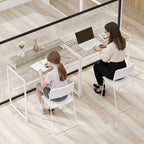 HOMCOM Space-Saving Folding Desk with Removable Monitor Stand, 100x48x87.5 cm, Wood