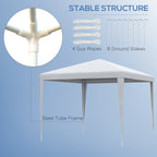 Garden Gazebo with Steel Frame for Outdoor and Indoor, 2.7x2.7m White - Borgè