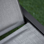 Outsunny 5-Level Reclining Garden Lounger with Padded Cover