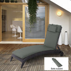 Outsunny Garden Sun Lounger Cushion Grey 198x53x5cm