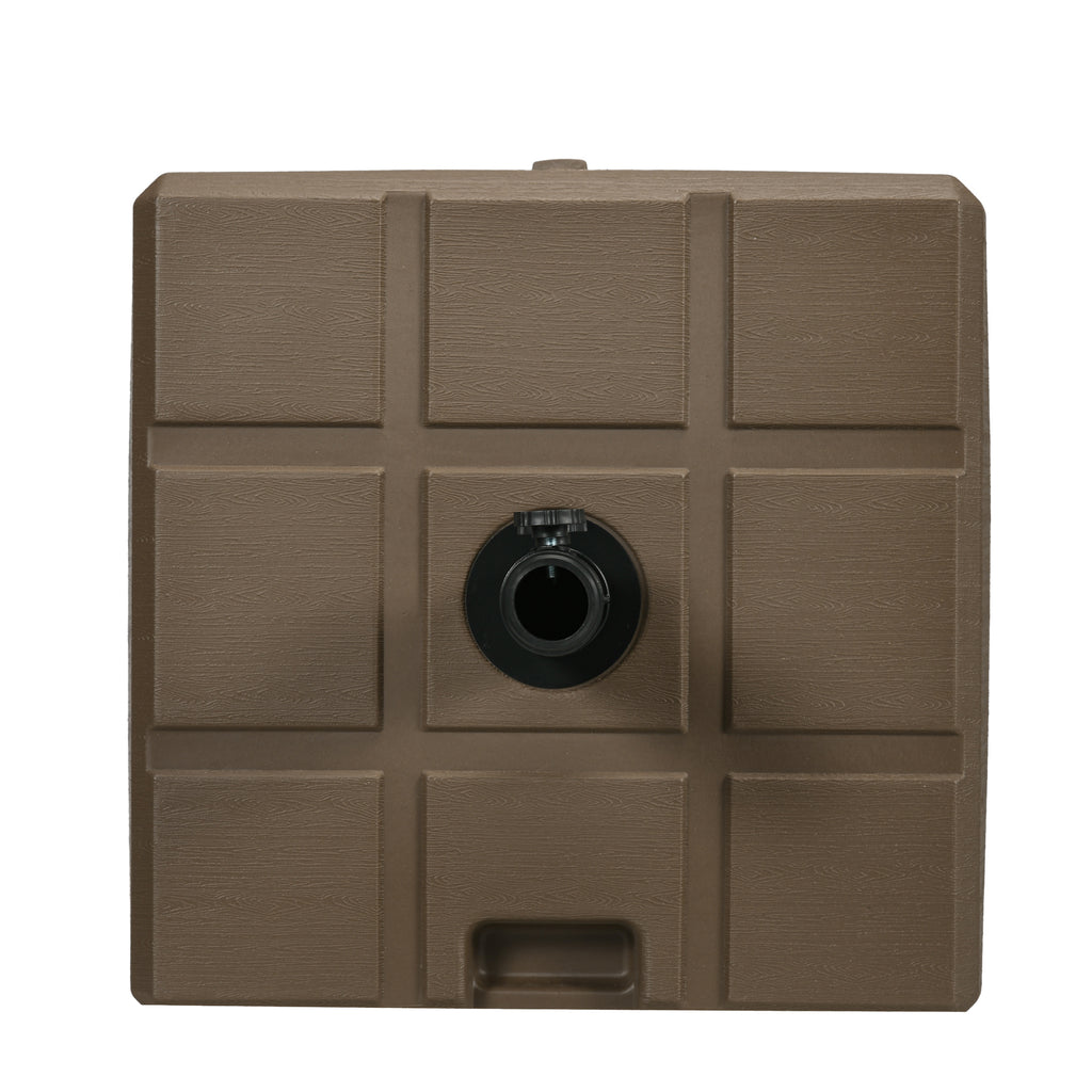 Refillable Garden Umbrella Base with HDPE and Steel Handle, 49x49x36.5 cm, Brown