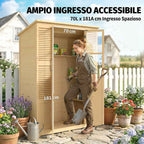 Outsunny Walk-in Garden Shed with Floor and 4 Windows