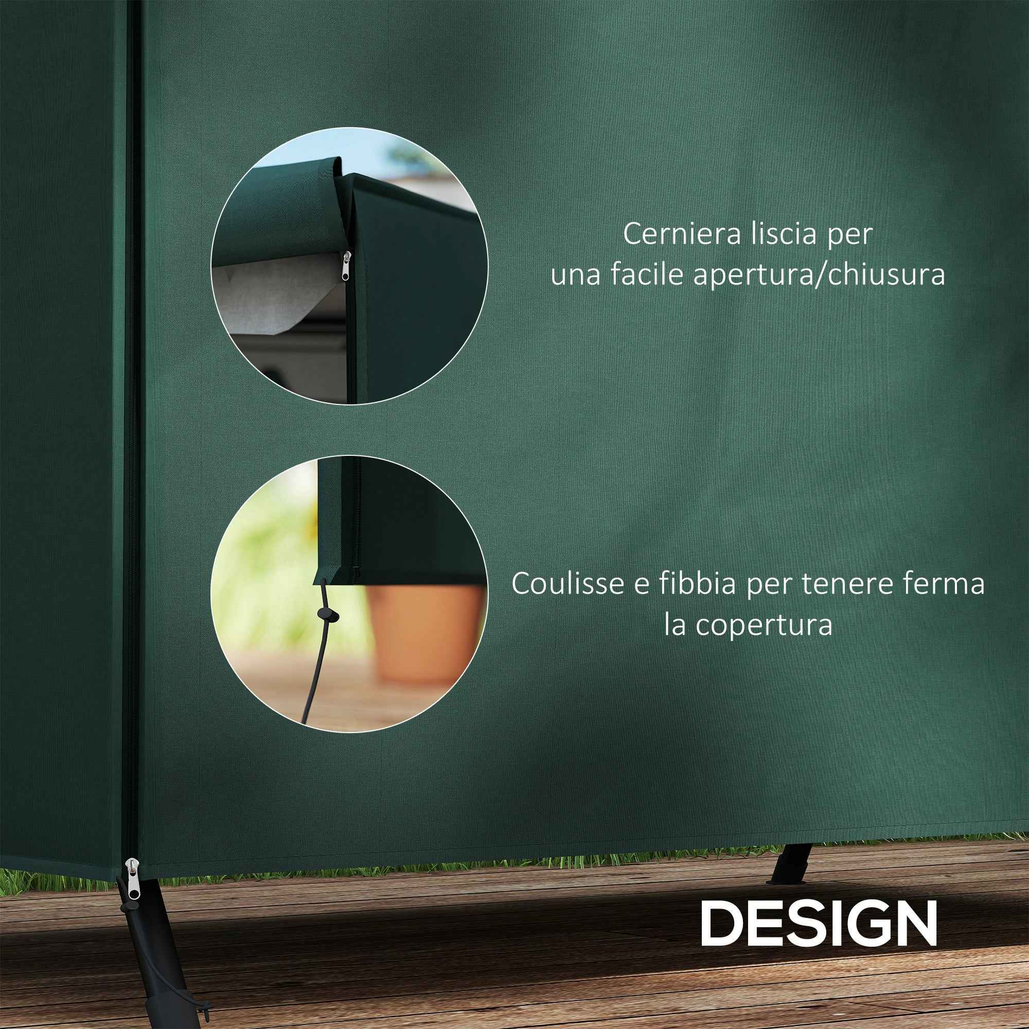 Outsunny Swing Cover Waterproof Oxford Fabric 205x124x164cm