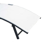 Outsunny Folding Garden Lounger with Cushion, 7-Reclining Backrest, 137x63.5x100.5cm, Beige