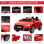 Electric Car for Children 3-5 Years Licensed AUDI TT with Remote Control and LED Headlights, 102x60x44 cm, Red